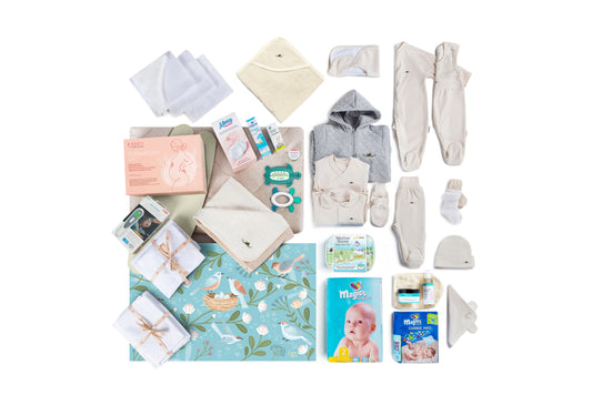 Baby's layette gift set with organic cotton - Paradise