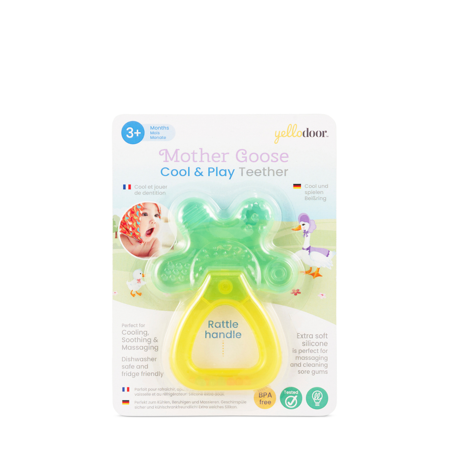 Mother Goose Cool & Play teether–handle–rattle