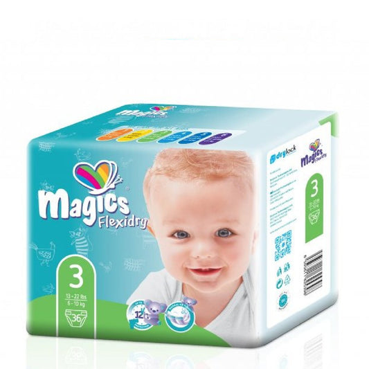 Diapers for infants Magics Flexidry, Midi No.3 (6-10 kg), 36 pcs .