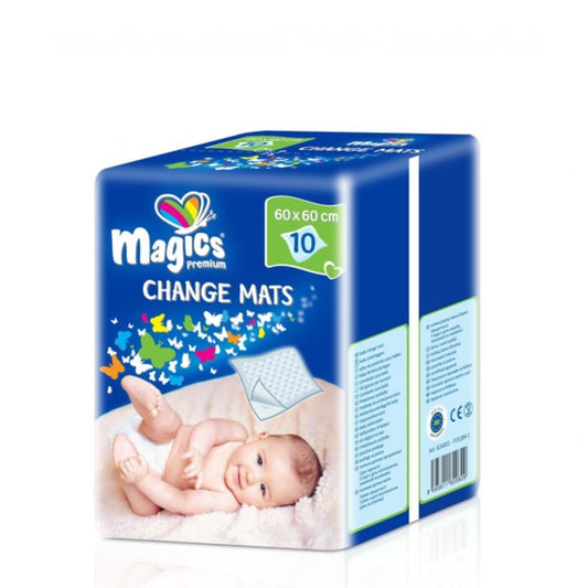 Disposable newborn change mats Magics Premium 60x60 cm., 10 pcs.